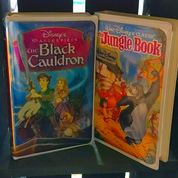VHS 2pk The Black Cauldron & The Jungle Book